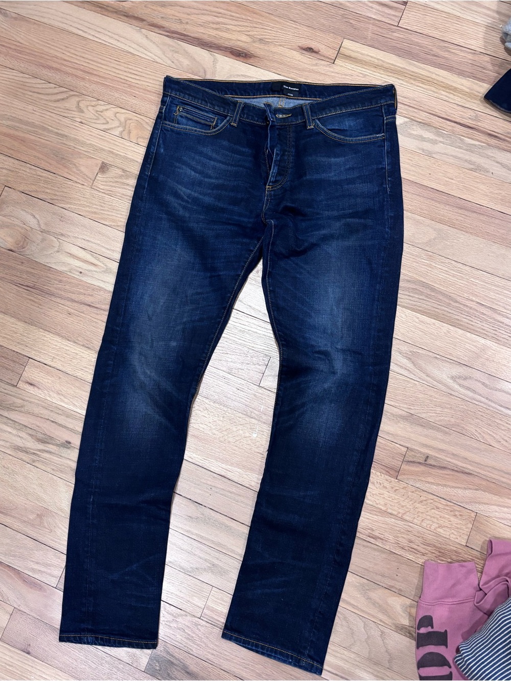 The Kooples Men's fitted Straight Dark Blue Jeans